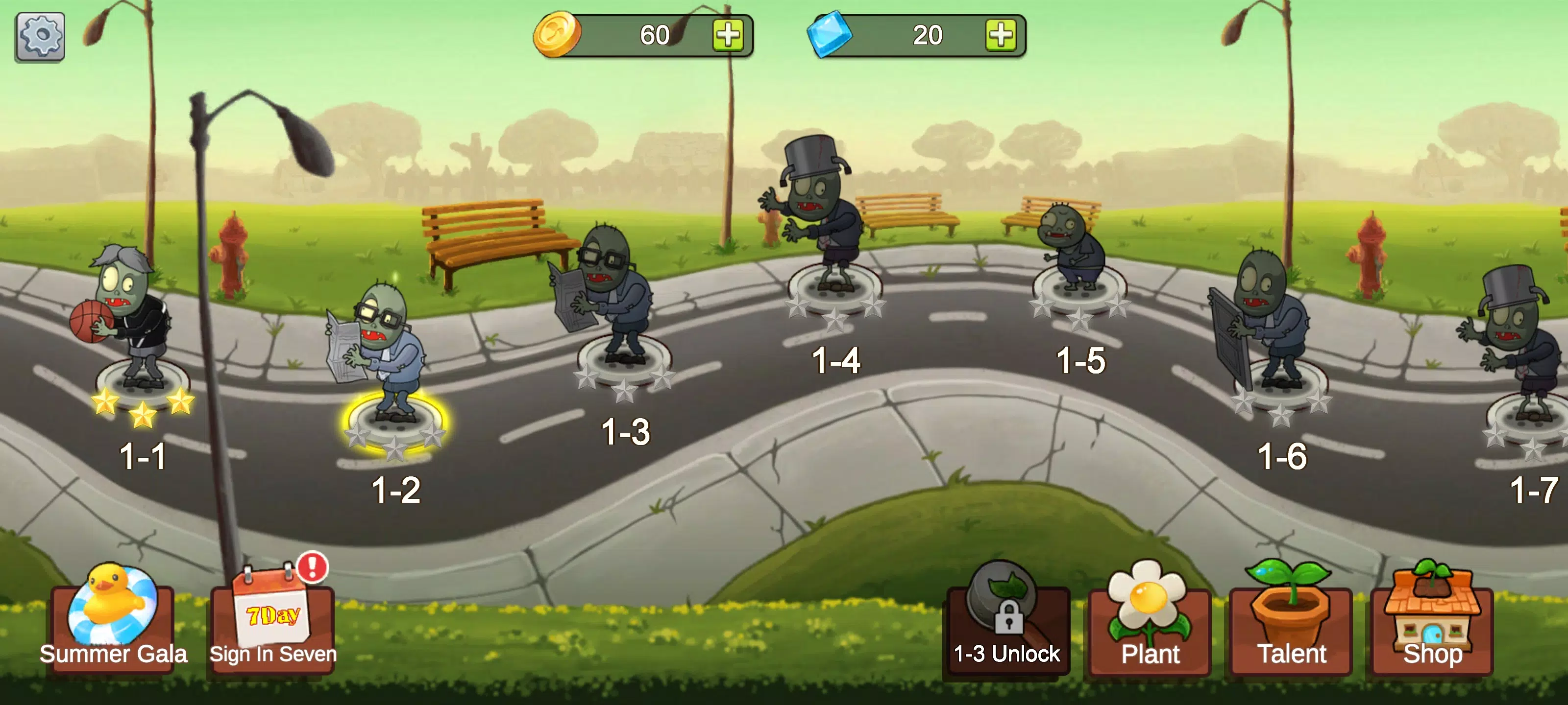 Merge Plants – Defense Zombies Ekran Görüntüsü 1