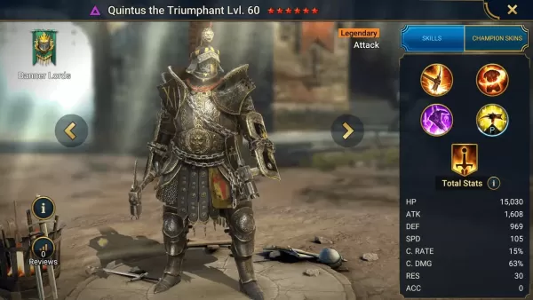 RAID: Shadow Legends - Quintus Triumphant Champion Guide: Best Builds, Masteries & Artefacts (PVE + PVP)
