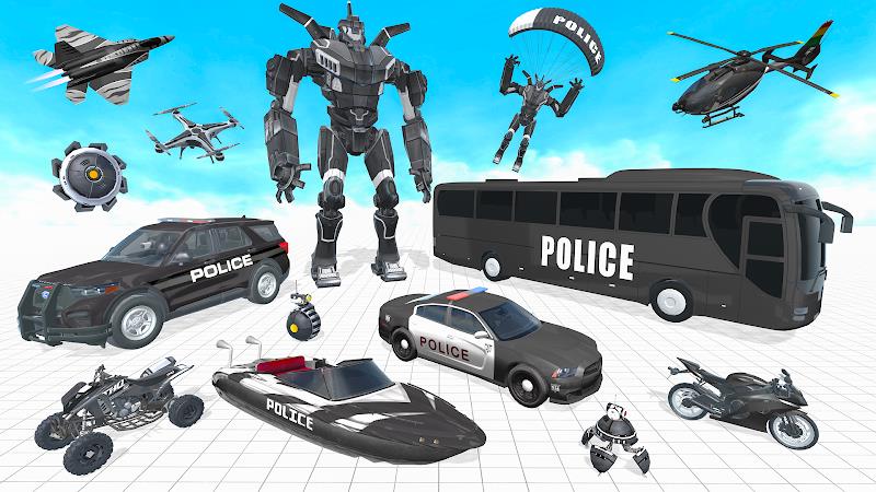 Police Bus Robot Bike Games ภาพหน้าจอ 3