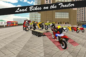 Bike Transport Truck 3D Tangkapan skrin 1