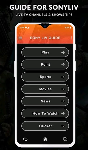 SonyLiv - Live TV Shows, Cricket & Movies Guide Capture d'écran 1