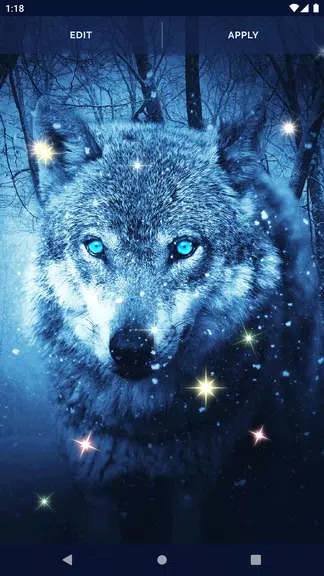 Night Wolf Live Wallpaper स्क्रीनशॉट 4