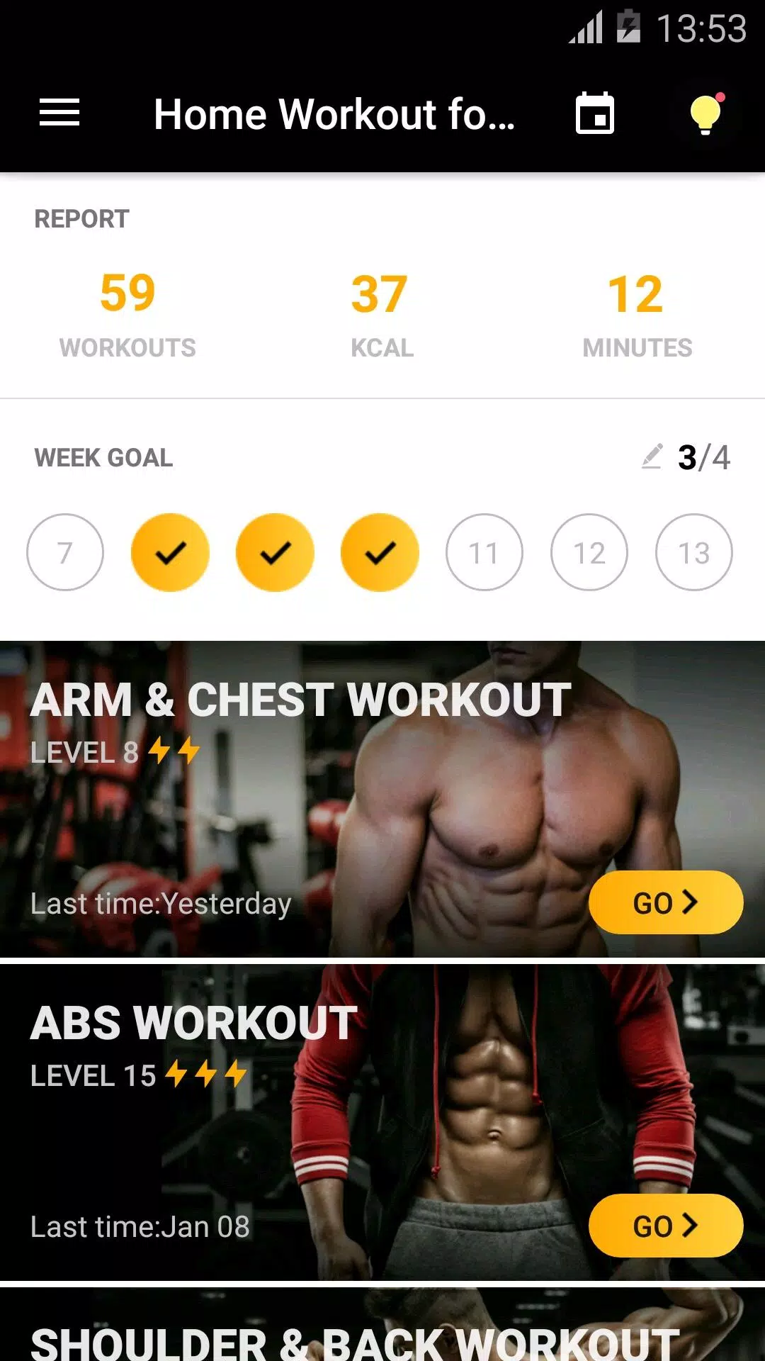Treino em Casa para Homens Captura de tela 1
