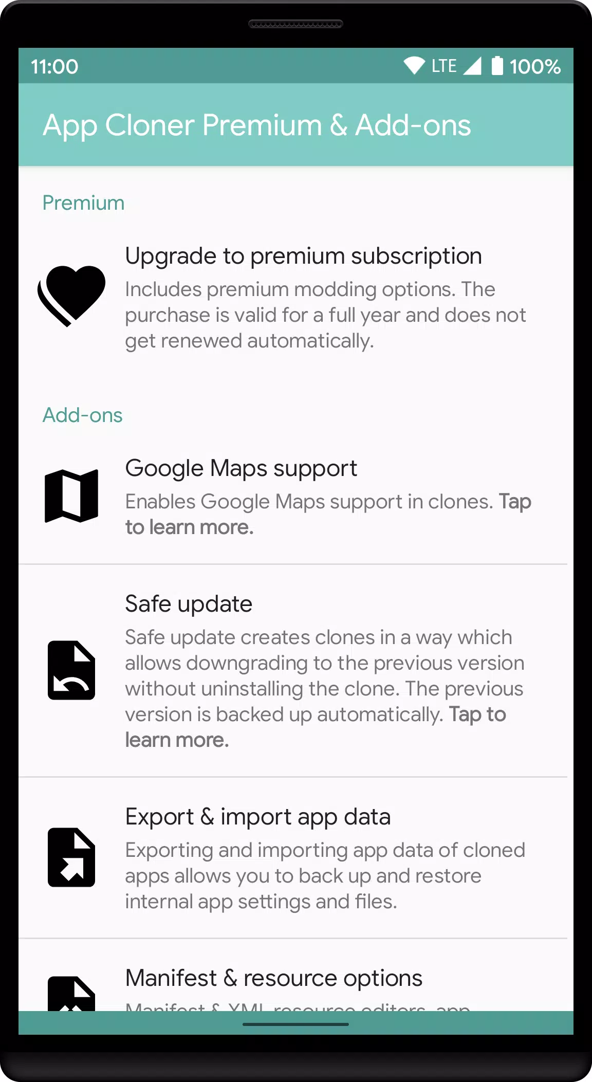 App Cloner Premium & Add-ons Schermafbeelding 1