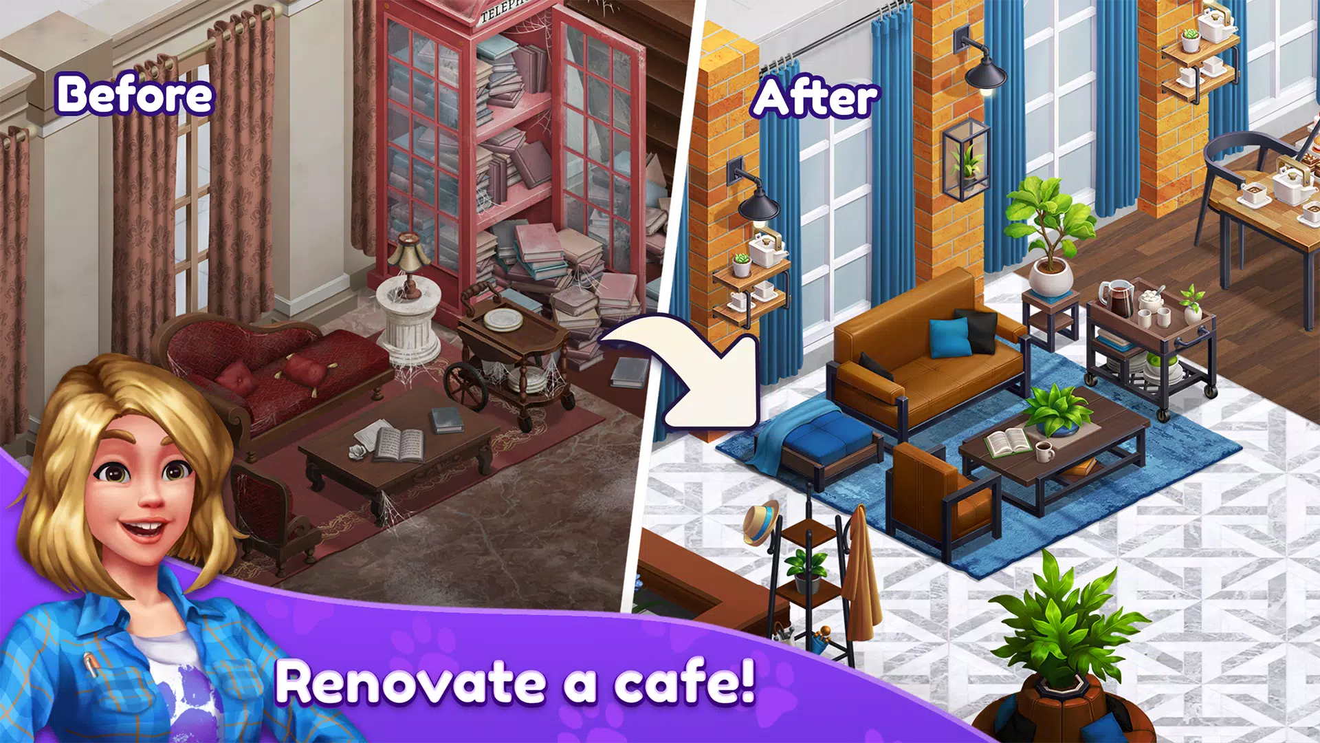 Piper's Pet Cafe - Solitaire Screenshot 1