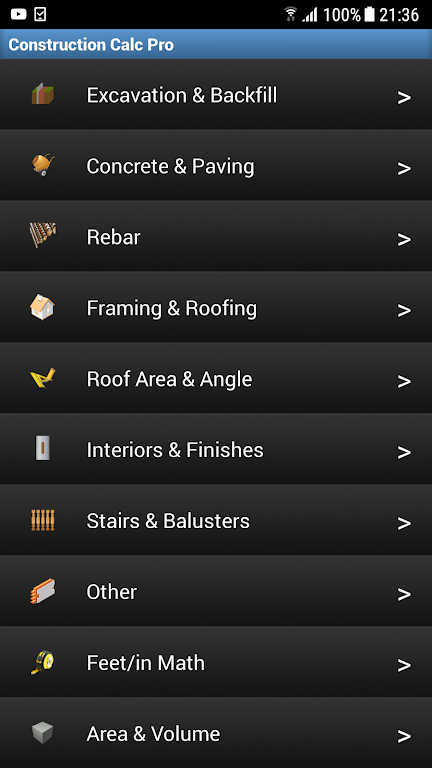 Construction Calc Pro Mod Captura de pantalla 1