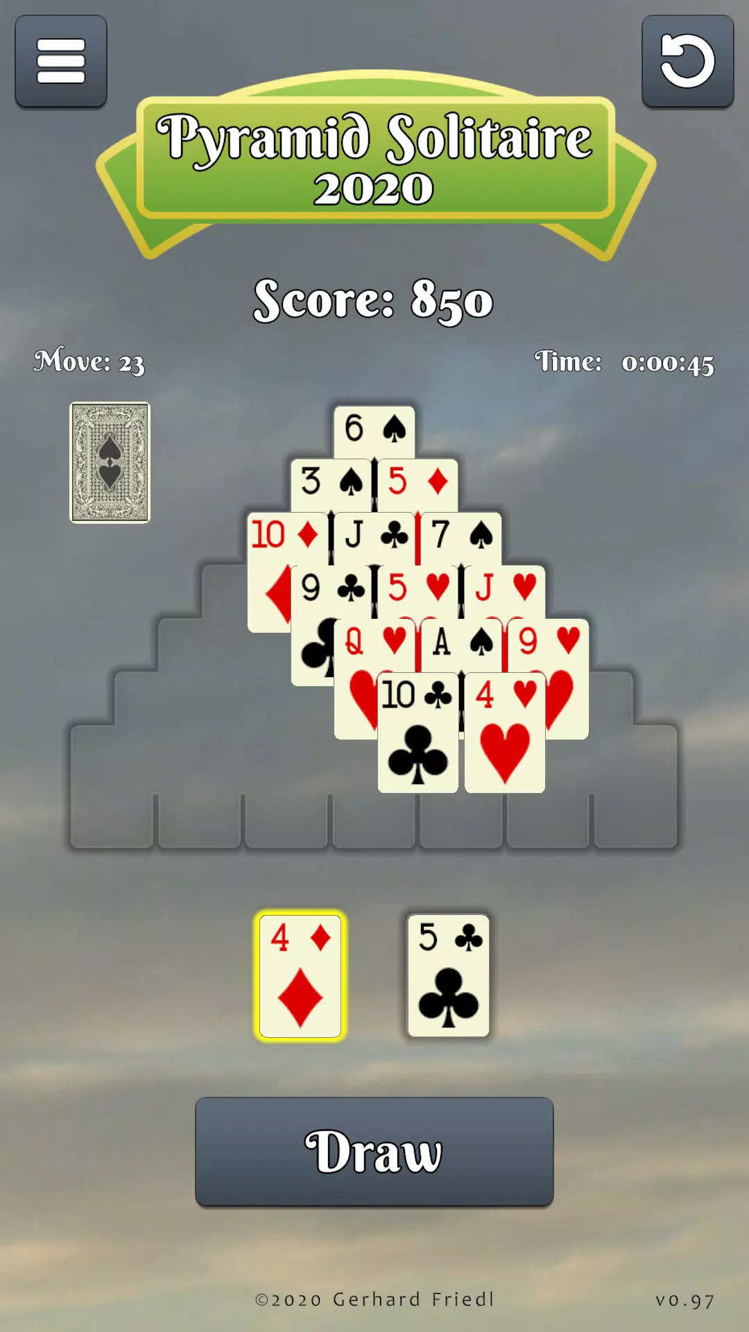 Pyramid Solitaire Card Game Screenshot 3