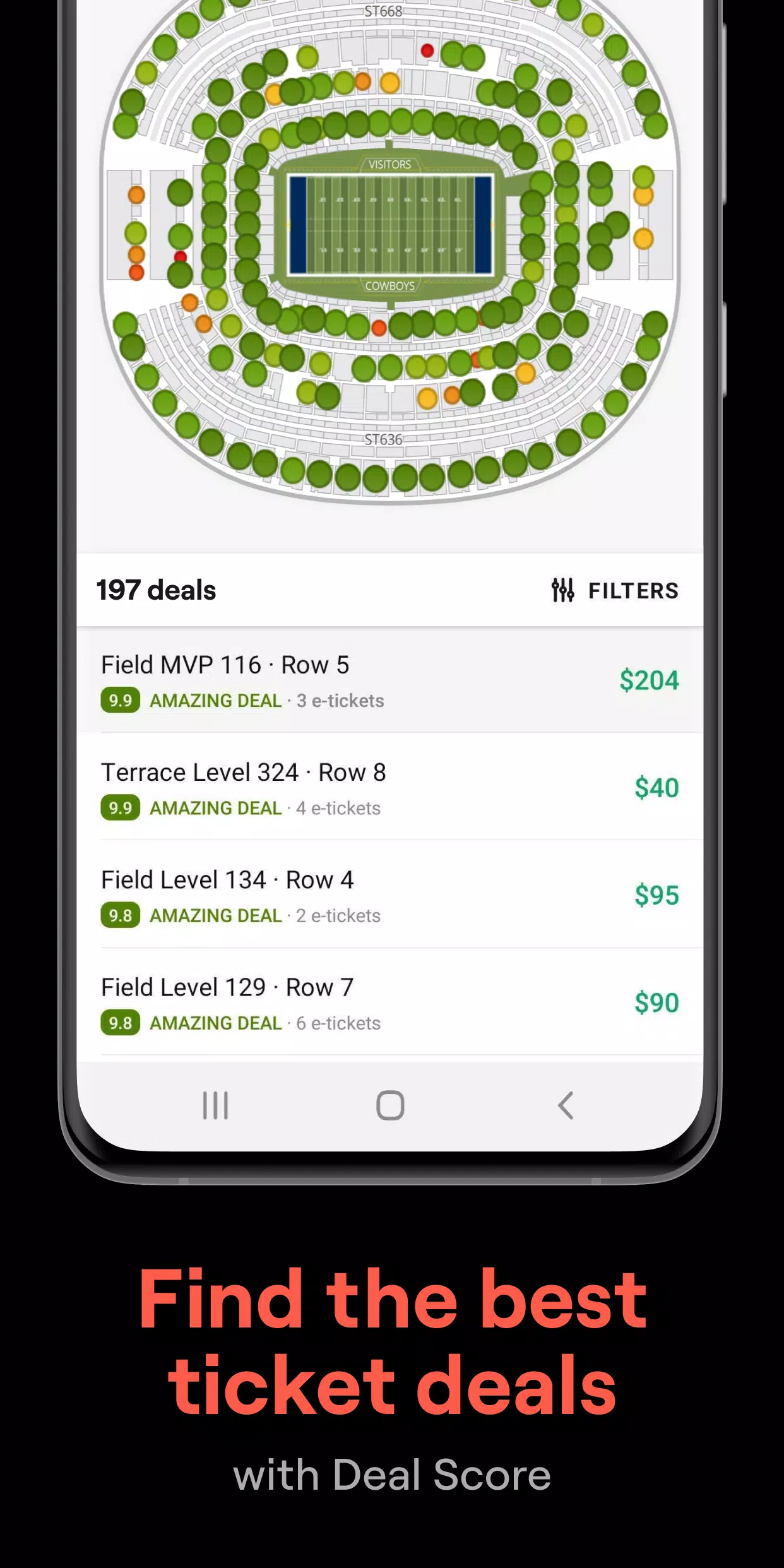 SeatGeek Tangkapan skrin 2