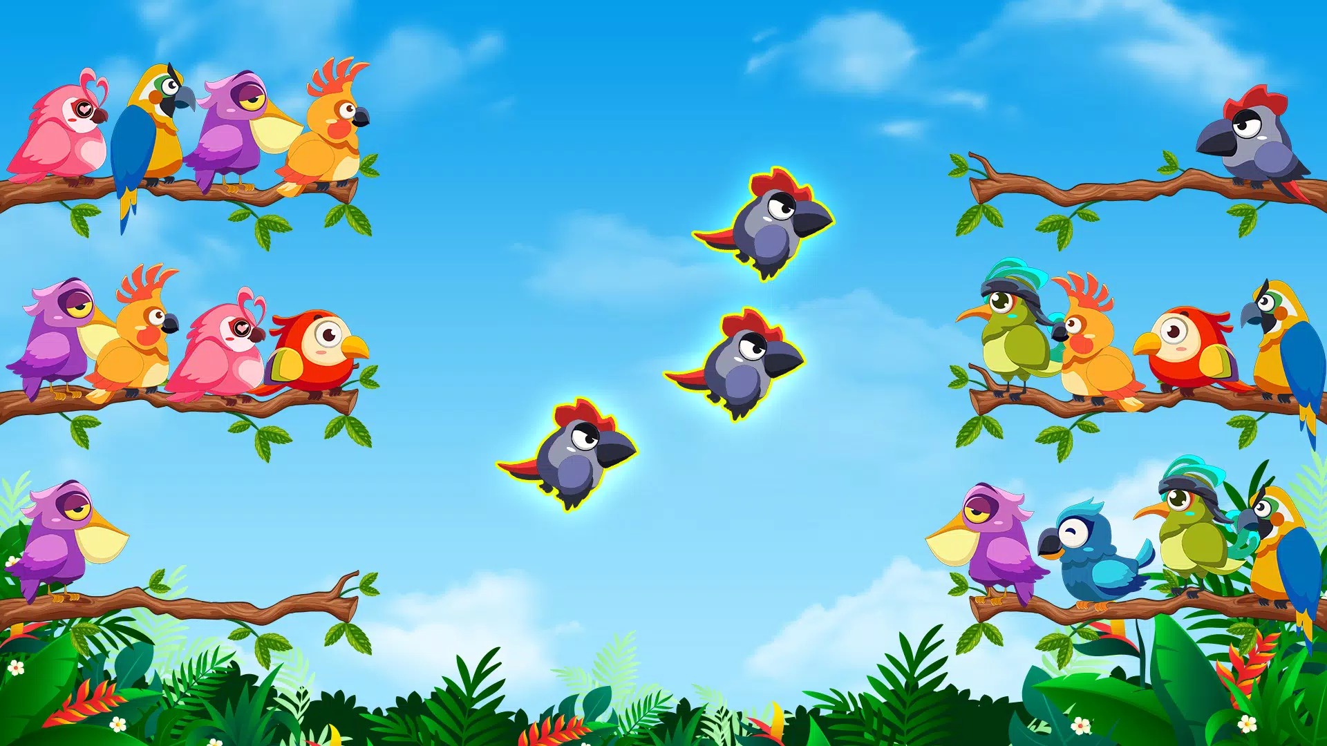 Bird Sort: Color Puzzle Game ภาพหน้าจอ 1