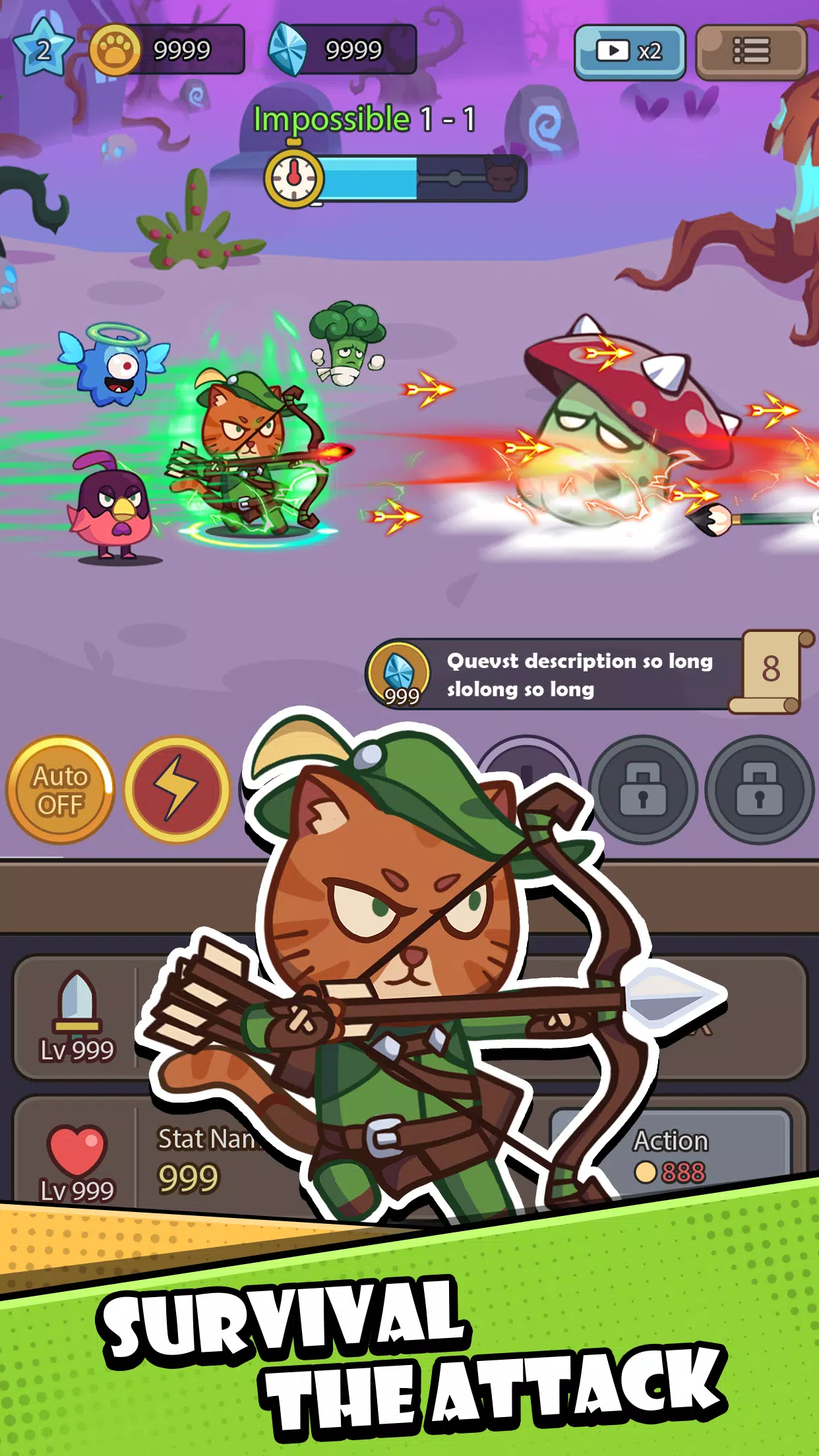 Cat Hero: Idle RPG War Zrzut ekranu 2