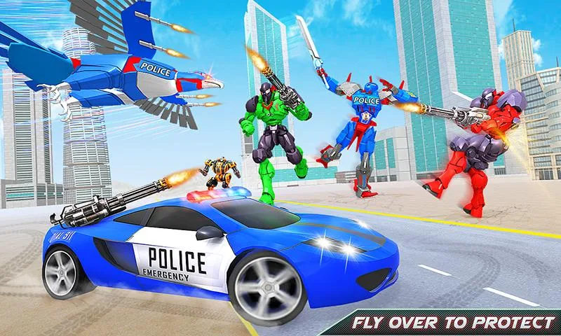 Flying Eagle Robot Car Games スクリーンショット 3