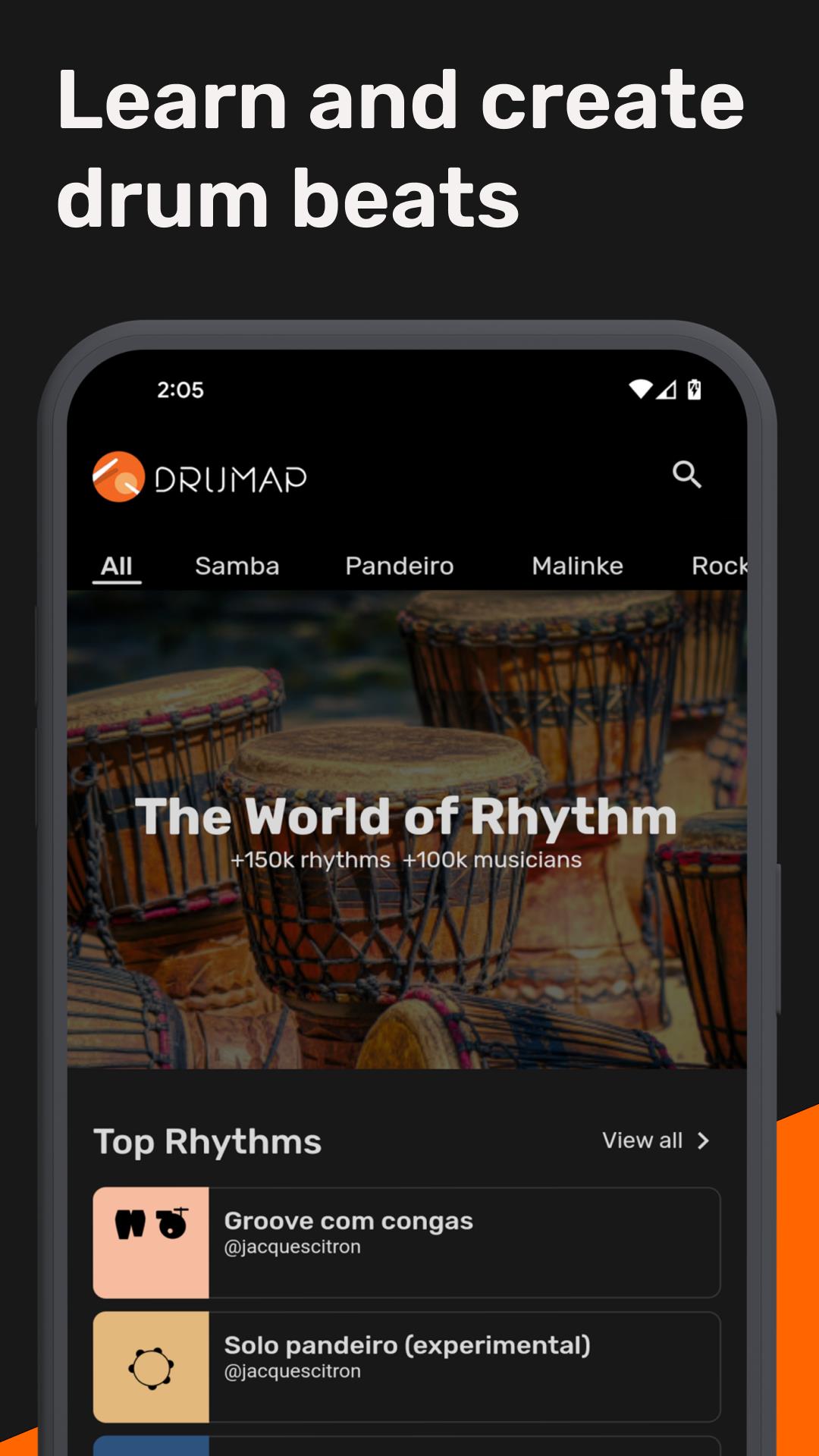 Drumap. The World of Rhythm স্ক্রিনশট 1