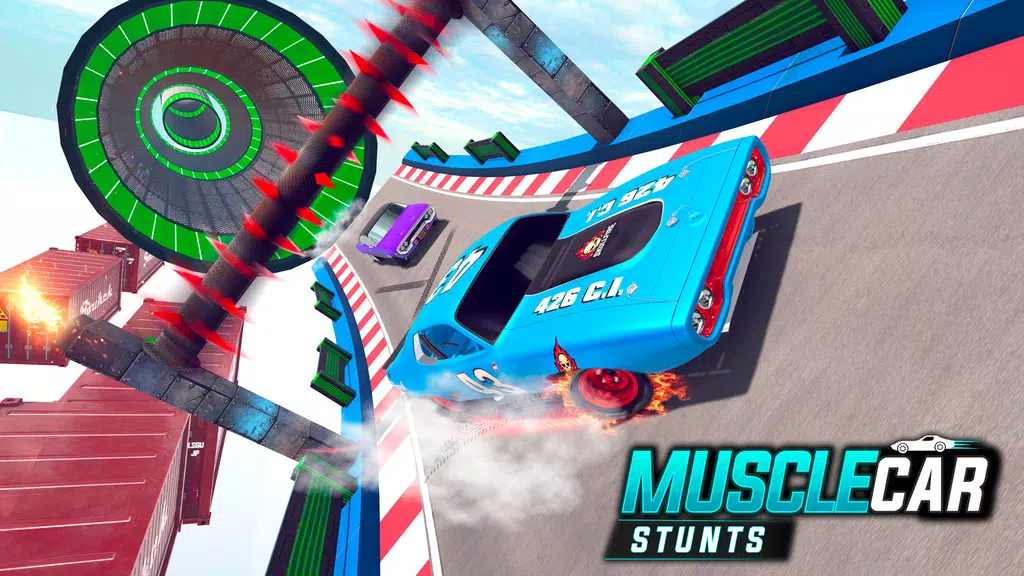 Muscle Car Stunts - Ramp Car Скриншот 4