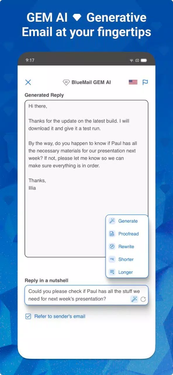 Email Blue Mail - Calendar Tangkapan skrin 4
