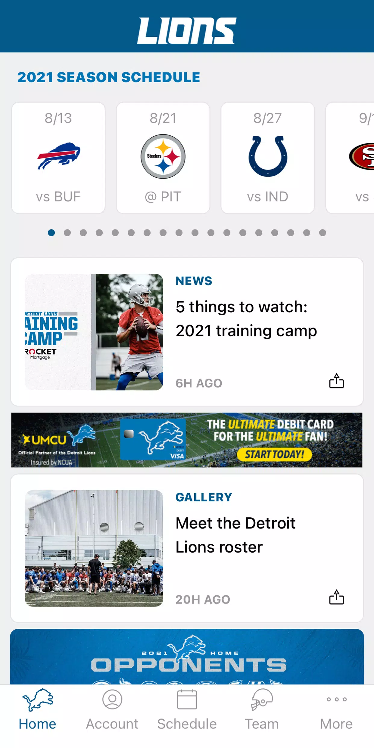 Detroit Lions Mobile Screenshot 2