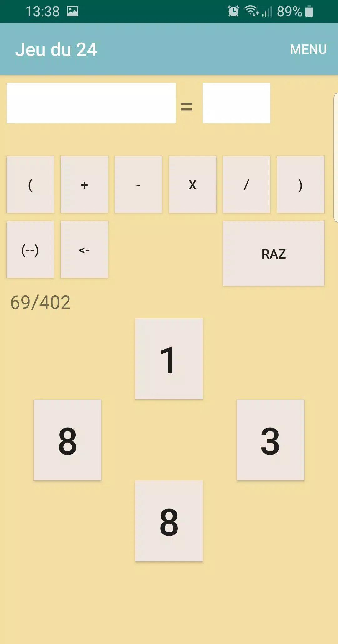 Schermata Jeu du 24 2