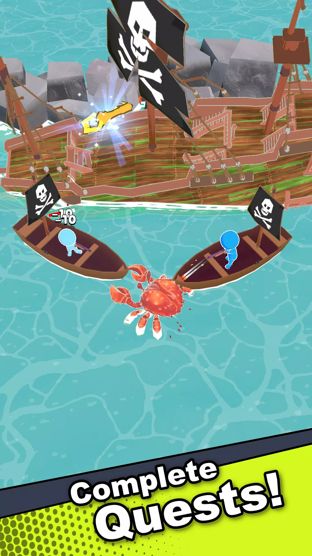 Crab Life - Idle Rpg スクリーンショット 1