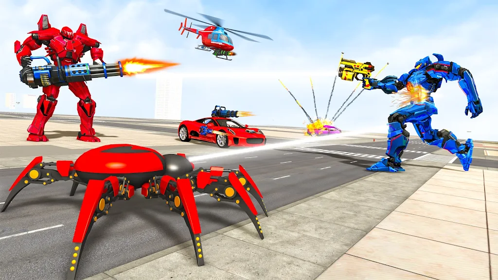 Spider Robot Games: Robot Car Tangkapan skrin 2