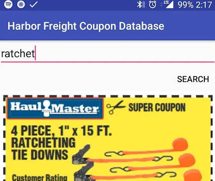 Harbor Freight Coupon Database - HFQPDB Captura de pantalla 1