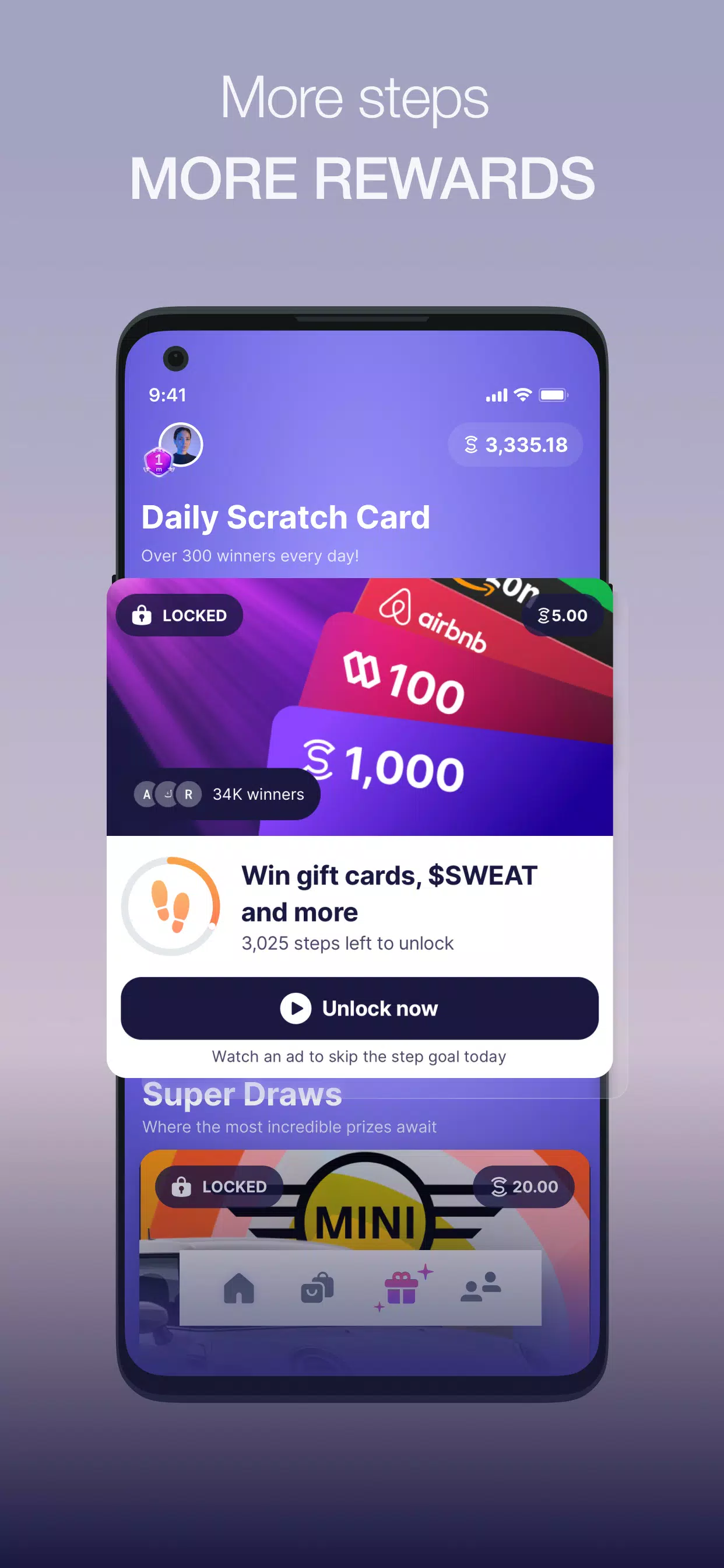 Sweatcoin・Walking Step Counter Ảnh chụp màn hình 3