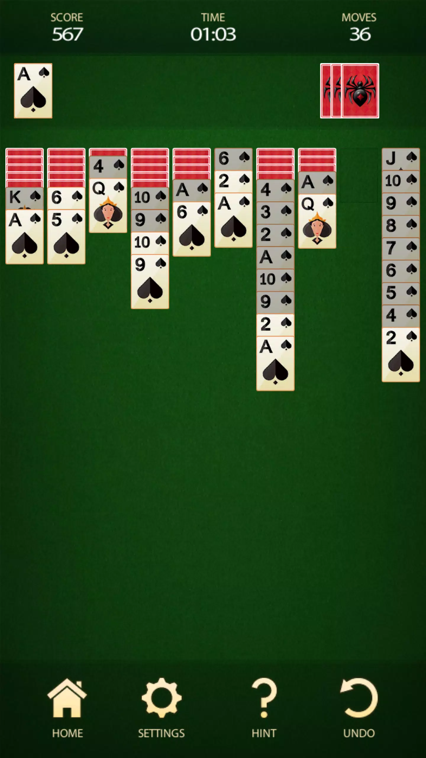 Spider Solitaire: Card Game Screenshot 3