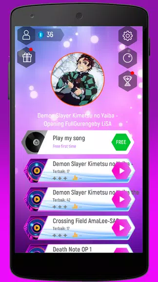 Kimetsu Demon Slayer Tiles Hop应用截图第1张