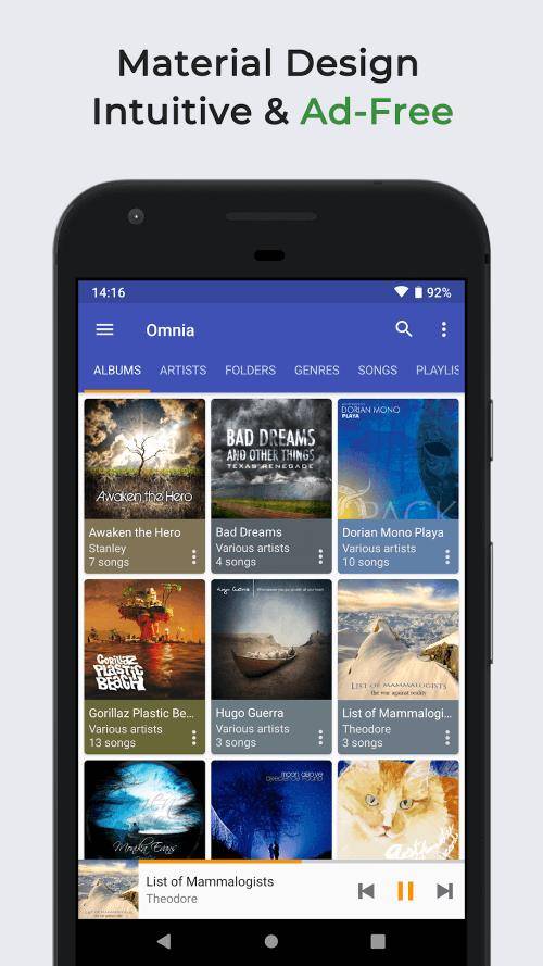 Omnia Music Player Ảnh chụp màn hình 1