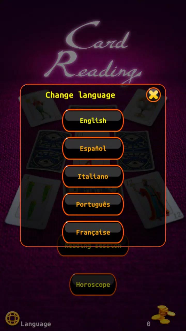 Schermata Card Reading 2