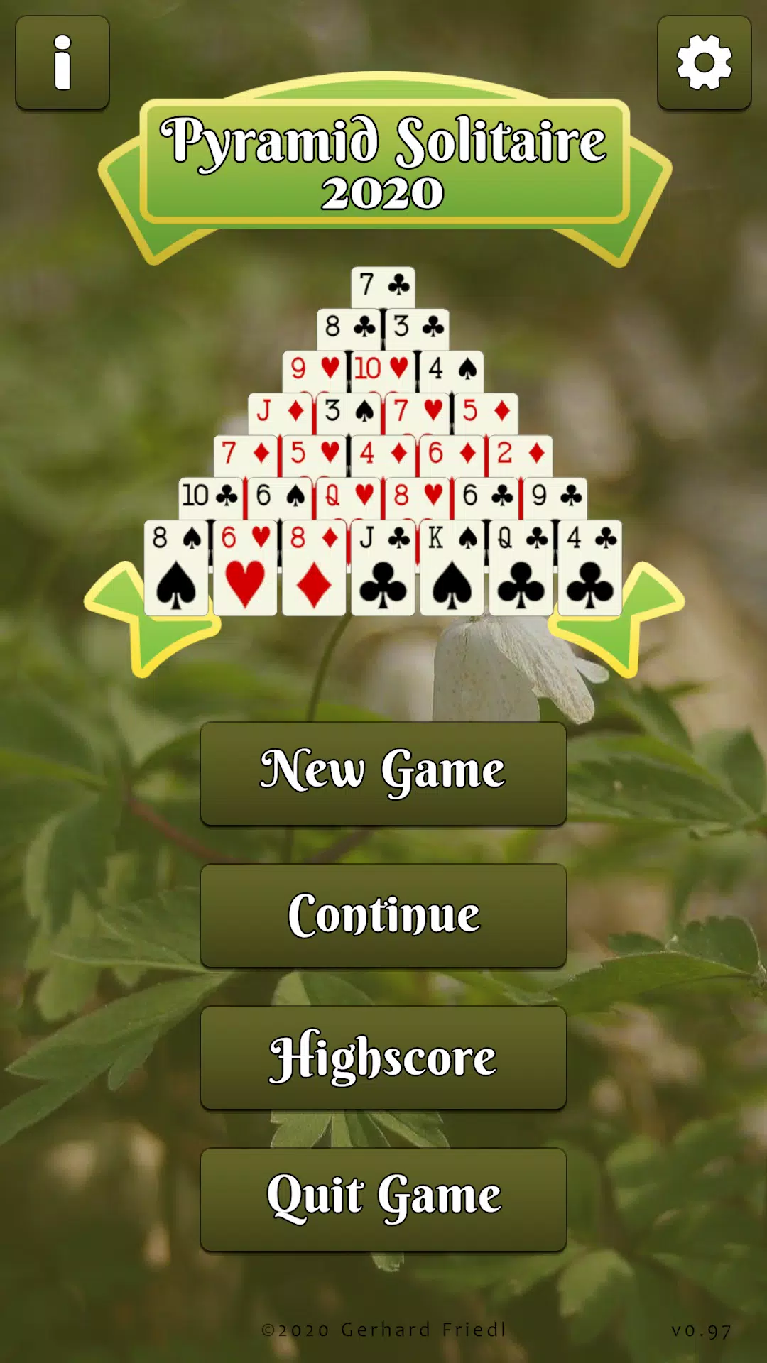Pyramid Solitaire Card Game Screenshot 1