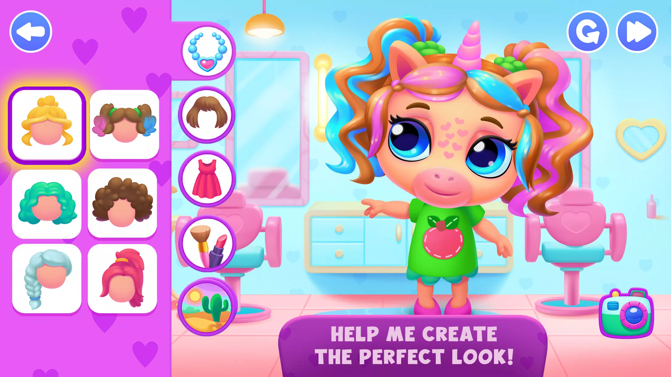 Unicorn Dress up games kids Captura de pantalla 1