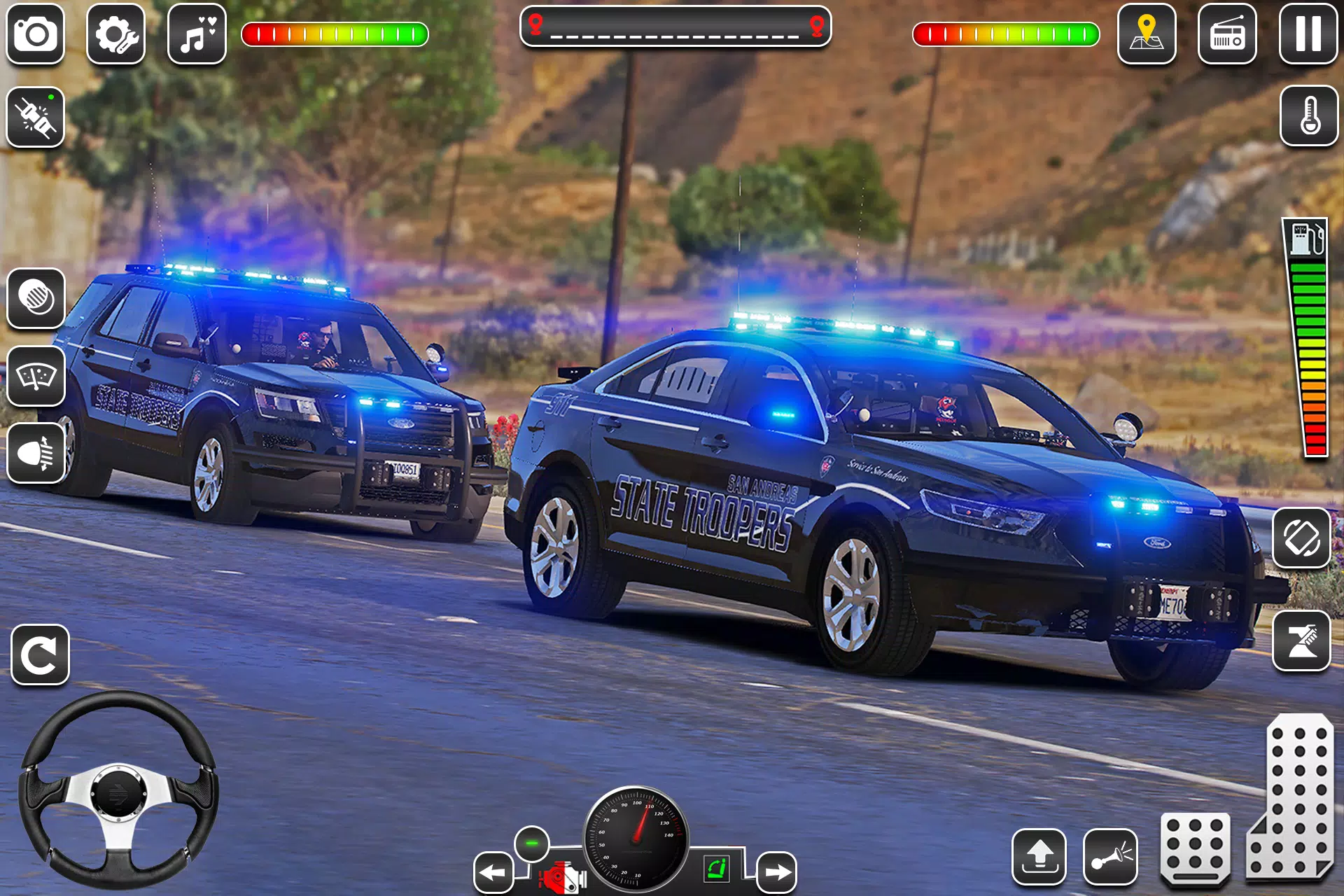 US Police Car Chase Game 3D Ekran Görüntüsü 2