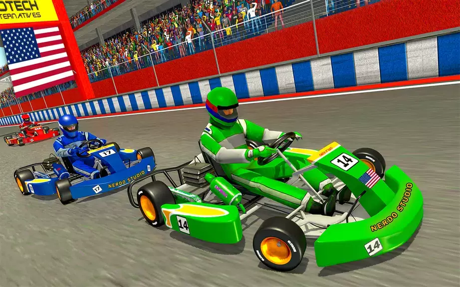 Go Kart Racing Games 3D Stunt スクリーンショット 1