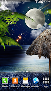 Tropical Night Live Wallpaper Schermafbeelding 1