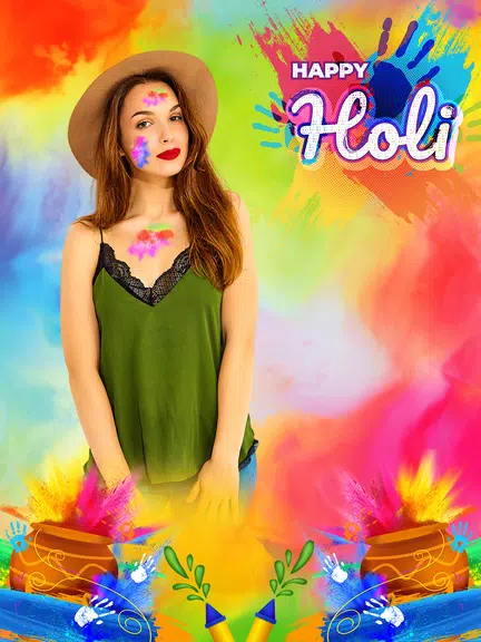 Happy Holi Video Maker Ekran Görüntüsü 2