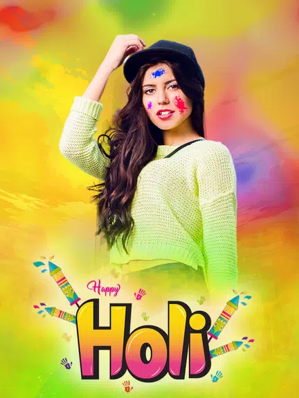 Happy Holi Video Maker Ekran Görüntüsü 4
