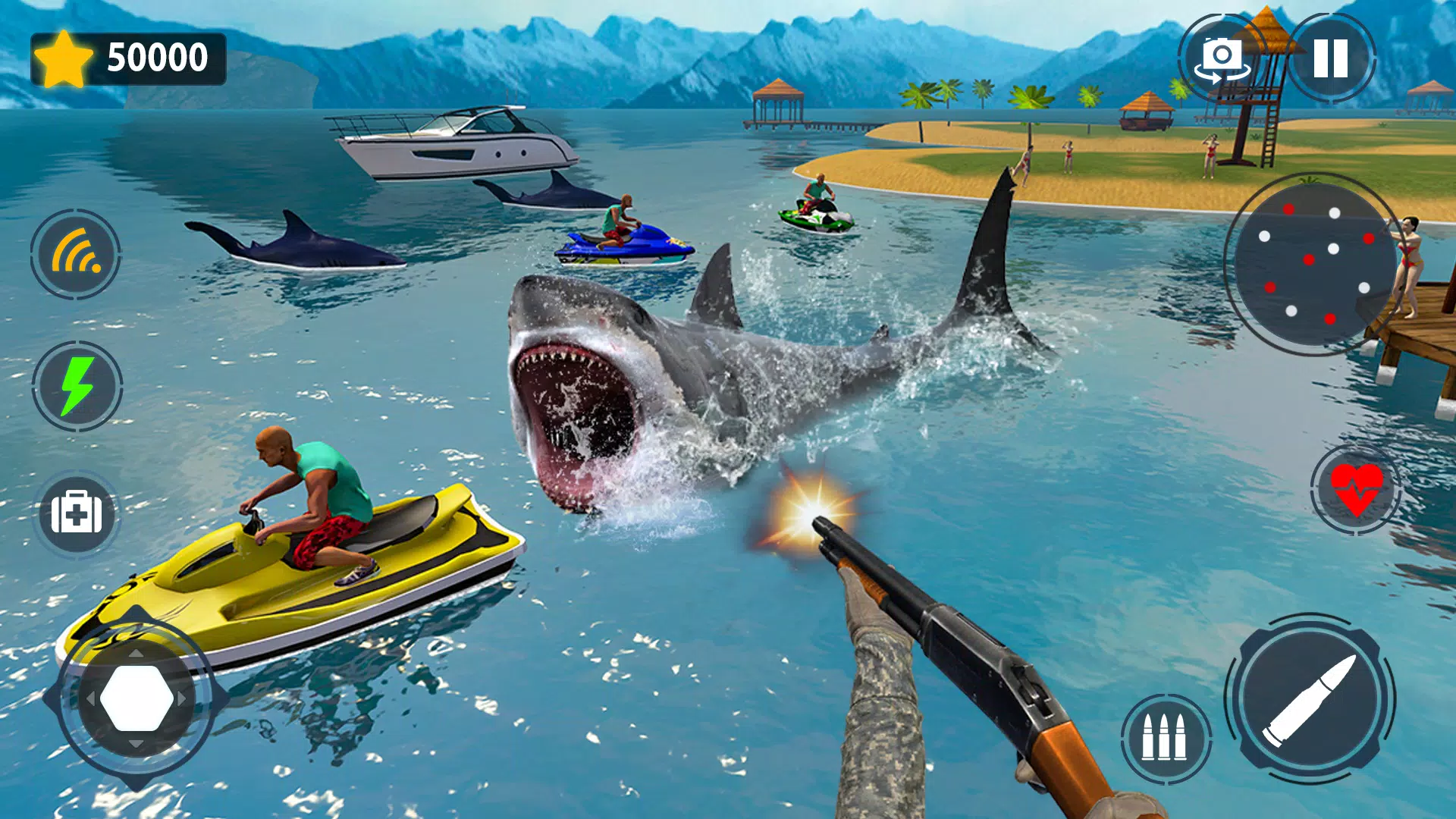 Shark Games & Fish Hunting Zrzut ekranu 3