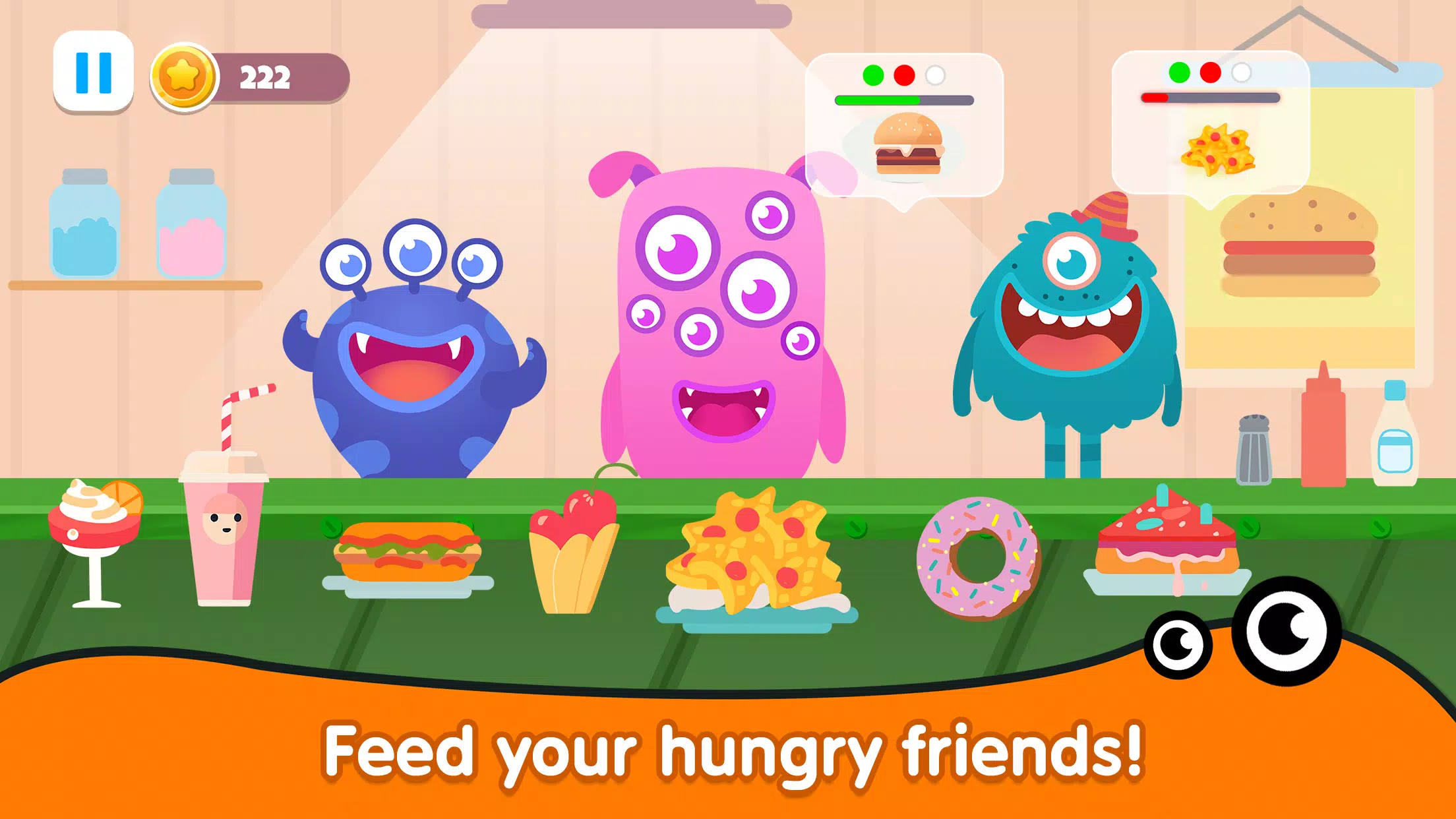 Kitchen monster games for kids Captura de pantalla 1