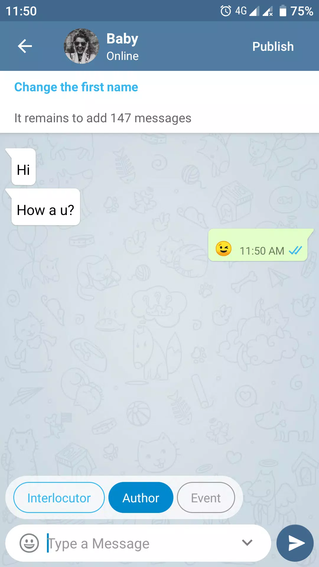 Fake Chat Story Messenger Captura de tela 4