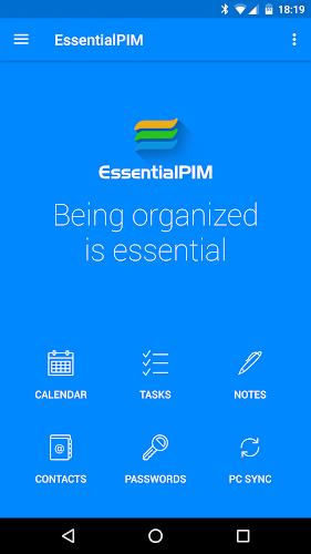 EssentialPIM - Your Organizer ဖန်သားပြင်ဓာတ်ပုံ 1