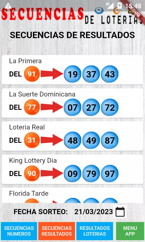 Secuencias de Loterias स्क्रीनशॉट 3