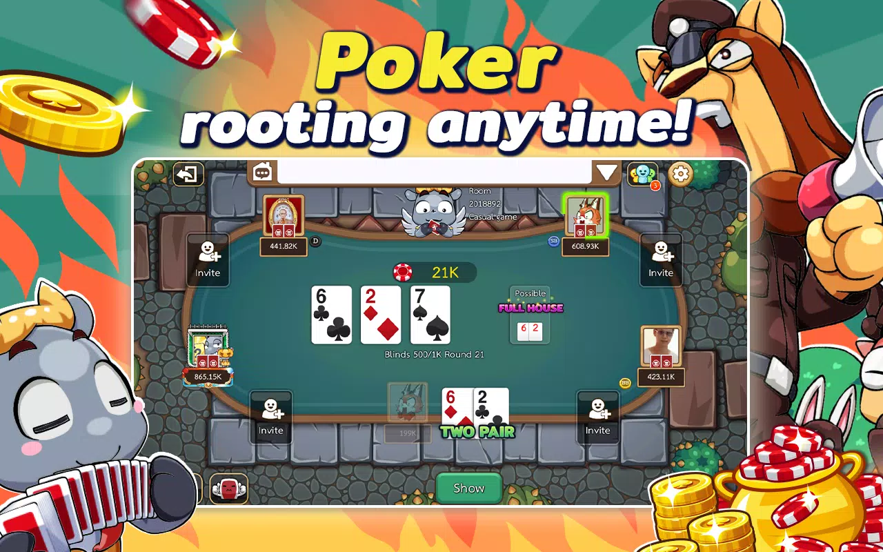 Dummy & Toon Poker ดัมมี่ทุย Скриншот 3