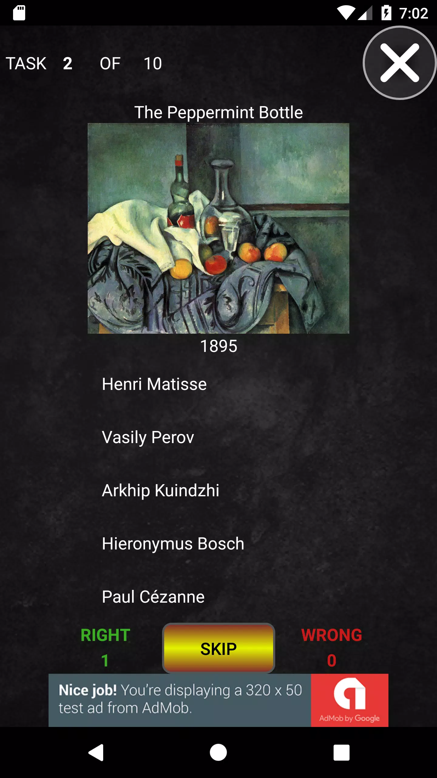 Painters Quiz Screenshot 2