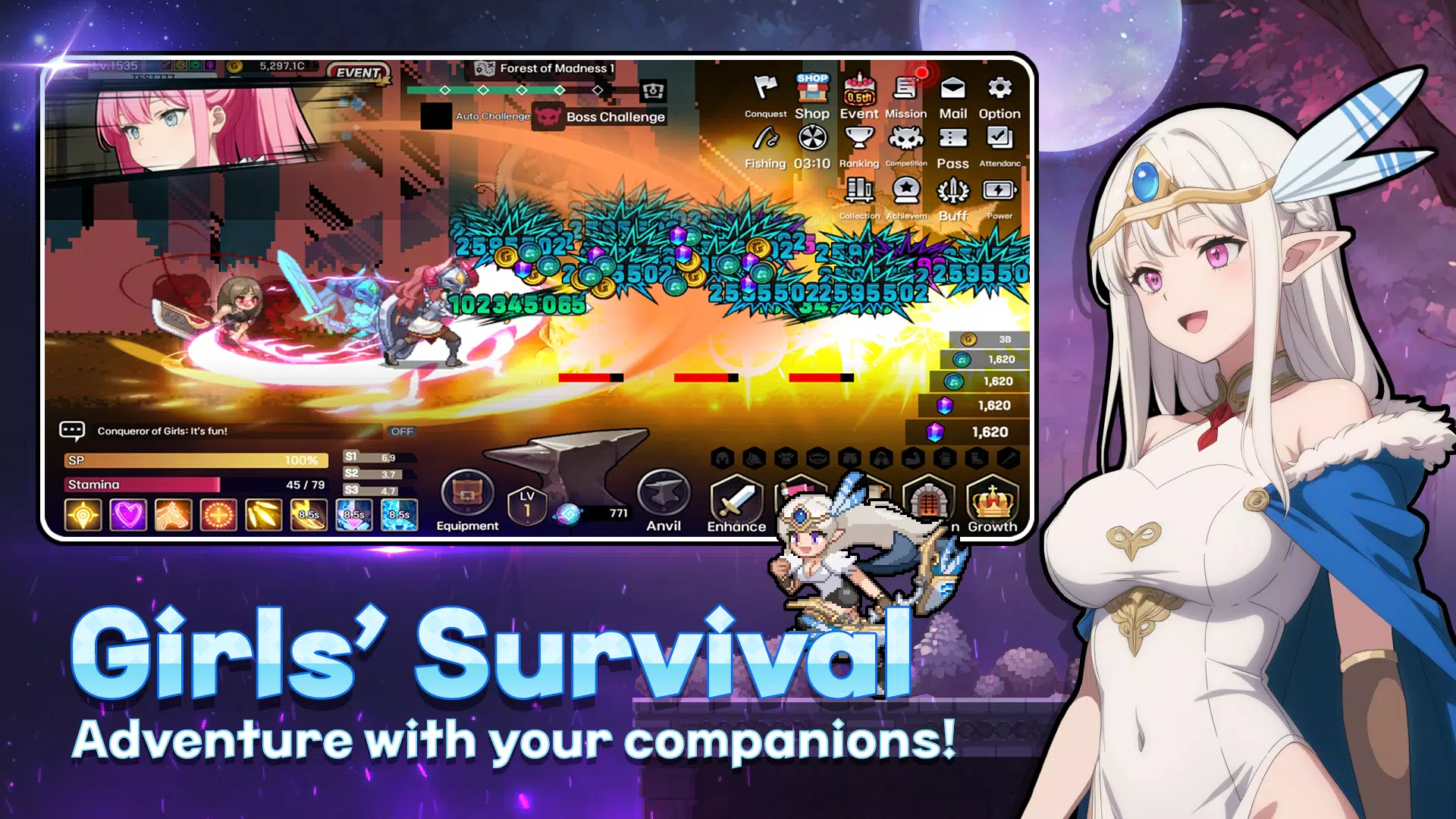 Conquest Girls: AFK Idle RPG Capture d'écran 3