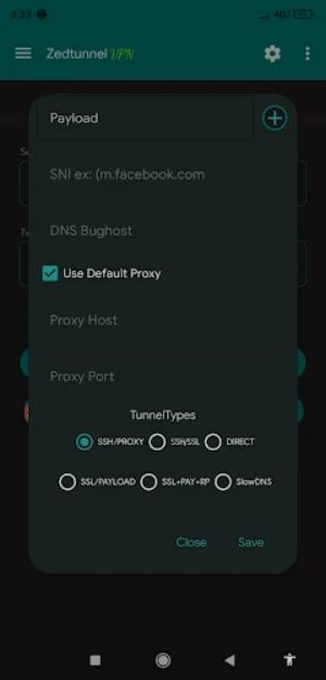 Zedtunnel VPN Screenshot 2