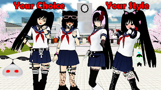 SchoolGirl AI 3D Anime Sandbox Screenshot 1