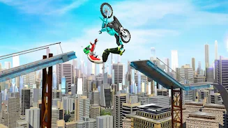 Bike Stunts 3D - Rooftop Chall Скриншот 4