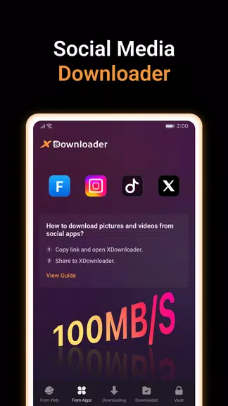 X Video Downloader & Player 스크린샷 2