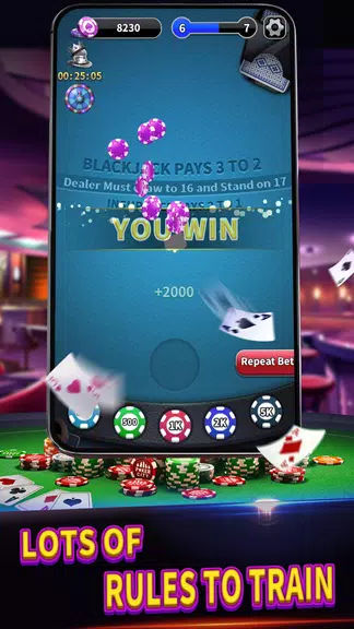 BlackJack 21 lite offline game应用截图第4张