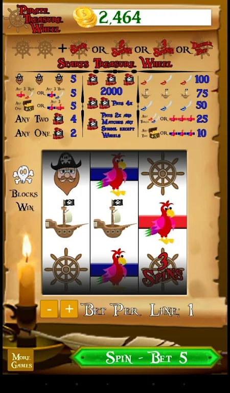 Pirate Treasure Wheel 스크린샷 1