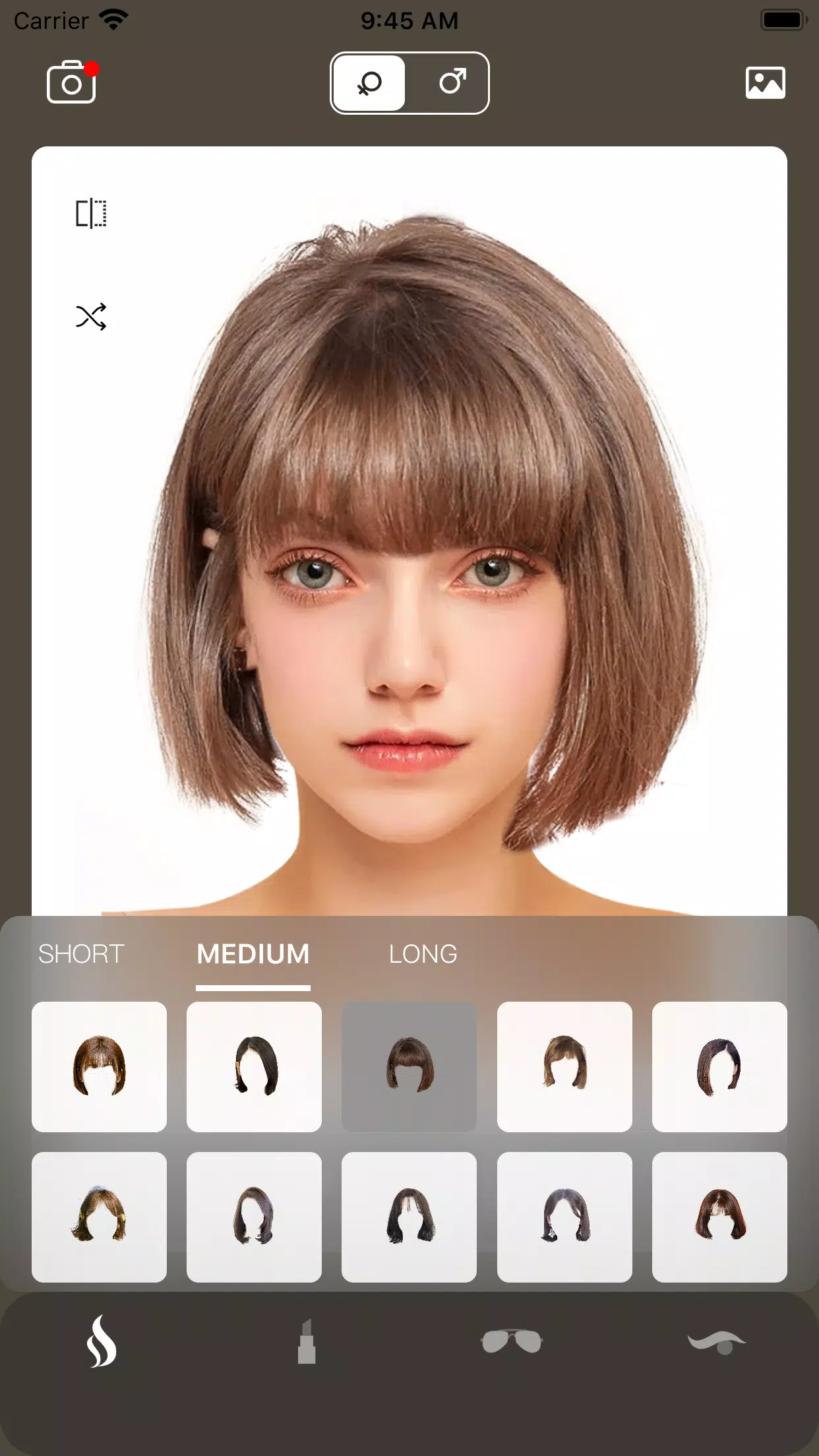 AI Hairstyle Try On・Bangs・Wigs Screenshot 1